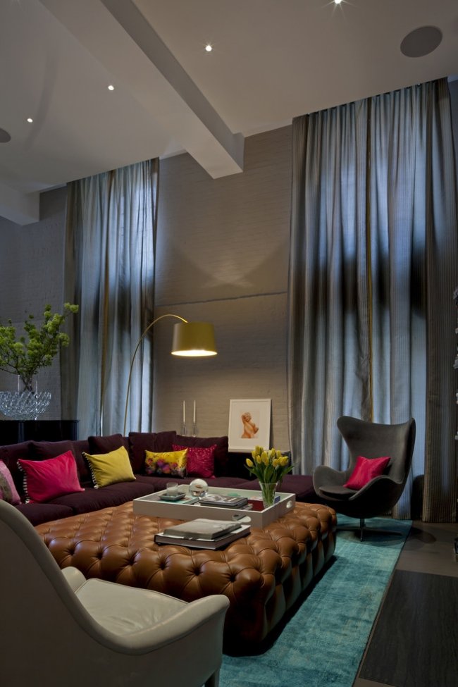 moderna vardagsrum vardagsidéer textil 2013 färger