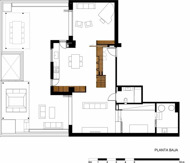 trappa-trä-golvplan-första-våningen-maisonette-zest-achritecture