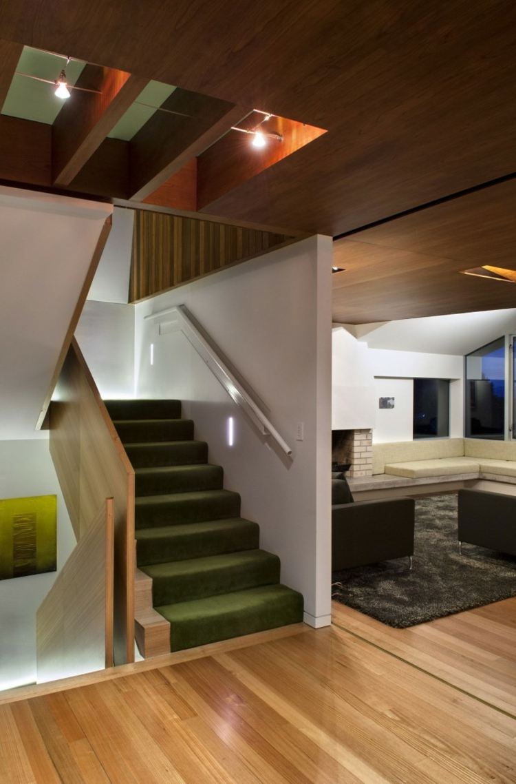 trappmatta grön inspiration modernt hus träräcke