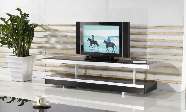 Platt-TV-möbler design-öppna hyllställ