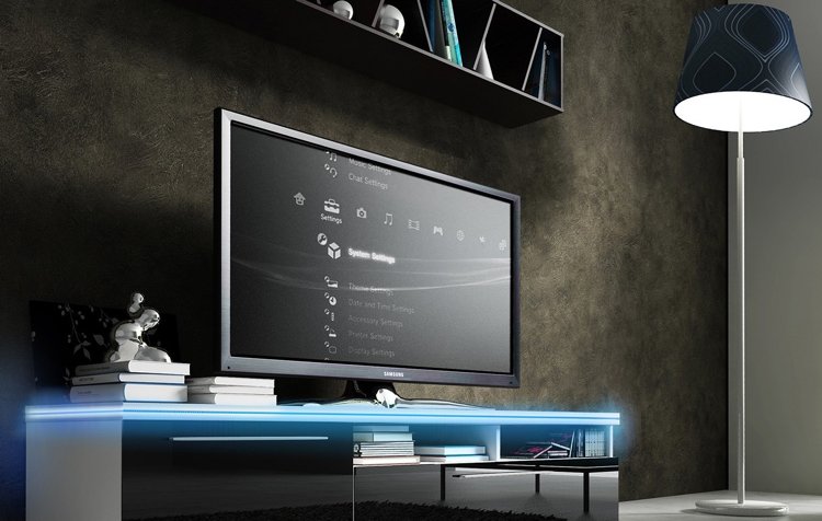 tv-möbler-skänk-svart-högglans-led-belysning-blå