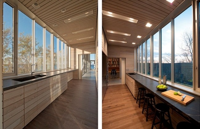Korridor kök matsal glasering havsutsikt hus på Atlanten Kanada