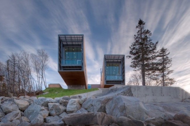 Arkitekter House-on Hillside-Coastal Landscape Rocks Hillside-Canada