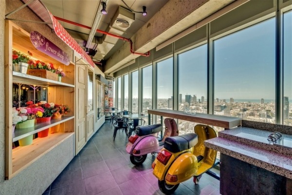 moderna kontorsmöbler i google office vespa färgglada