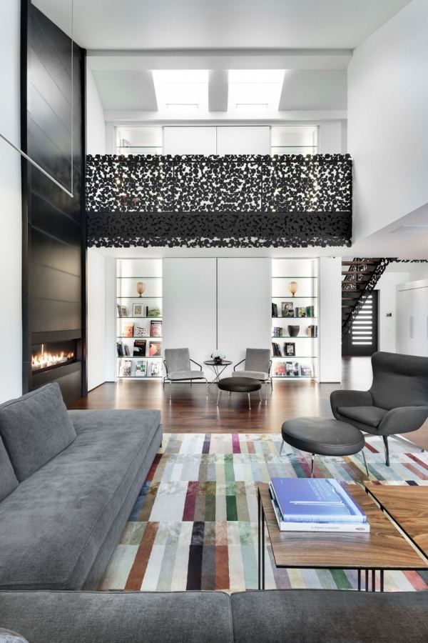 modern lägenhet med elegant design vardagsrum