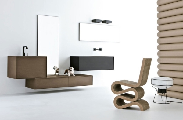 Badrumsmöbler design stol vikta papper återvinningsbart, reptåligt, brandsäkert