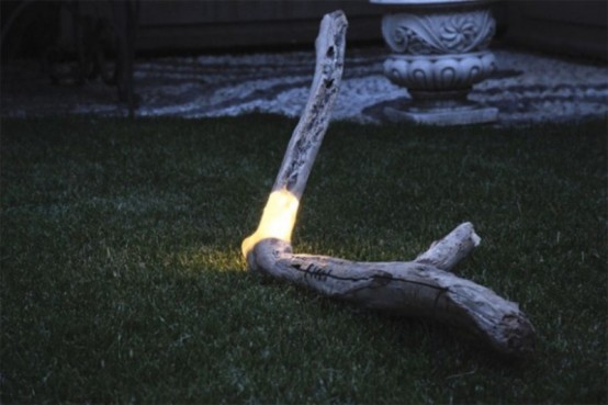designlampor av trä med en ovanlig form