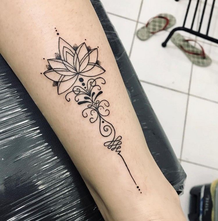 Unalome Tattoo Betydelse Lotus Flower Tattoo Design Idéer