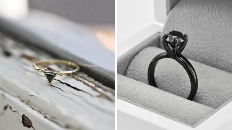 svart diamantguldring eller helt svart
