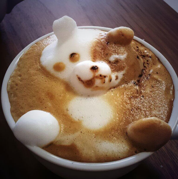 3d kaffe latte art kazuki yamamoto panda