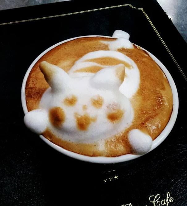 3d latte kaffe konst kazuki yamamoto pikachu leende