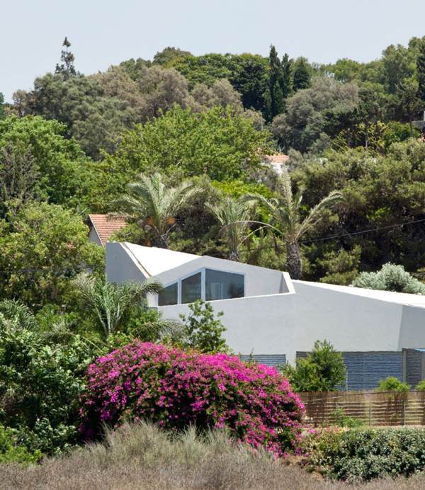 Betonghus Hofit Israel trädgård sicksack profil