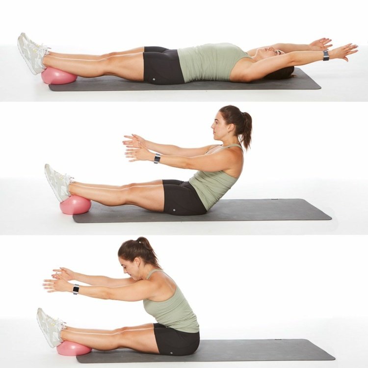 Pilates övar magträning Träna dina nedre magmuskler