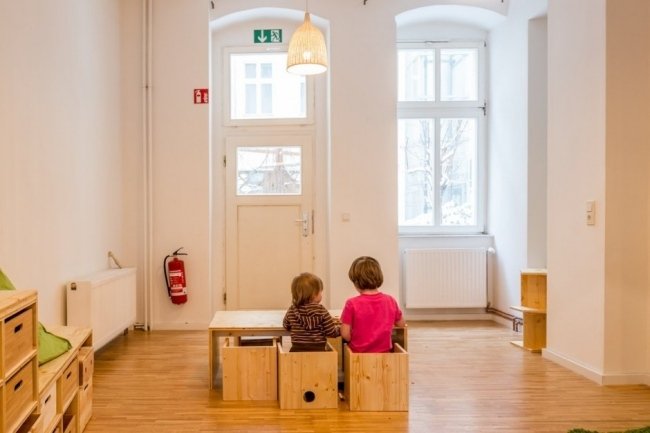 Kinderkippe Inredning-Möbeldesign Baukind Sittplats