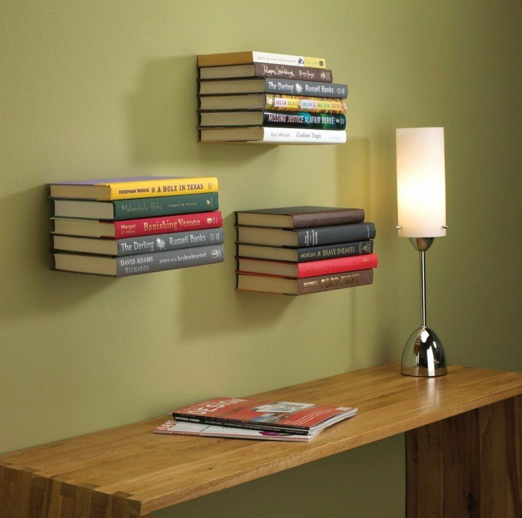upcycling-idéer-lätt-böcker-bokhylla-idé-vägg-dekoration