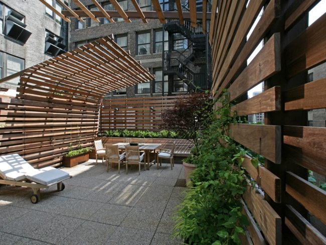 Moderna idéer Pation View-Njut av New York-Chelsea Roof Pavilion