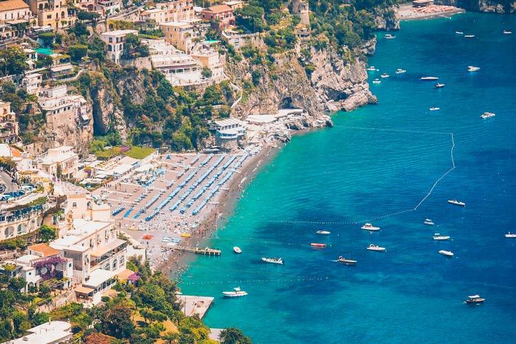 de vackraste platserna i Italien vid havet Positano stränder tips