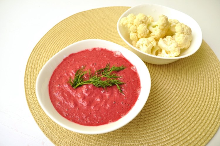 veganska såser recept rödbetor grädde soppa blomkål dopp