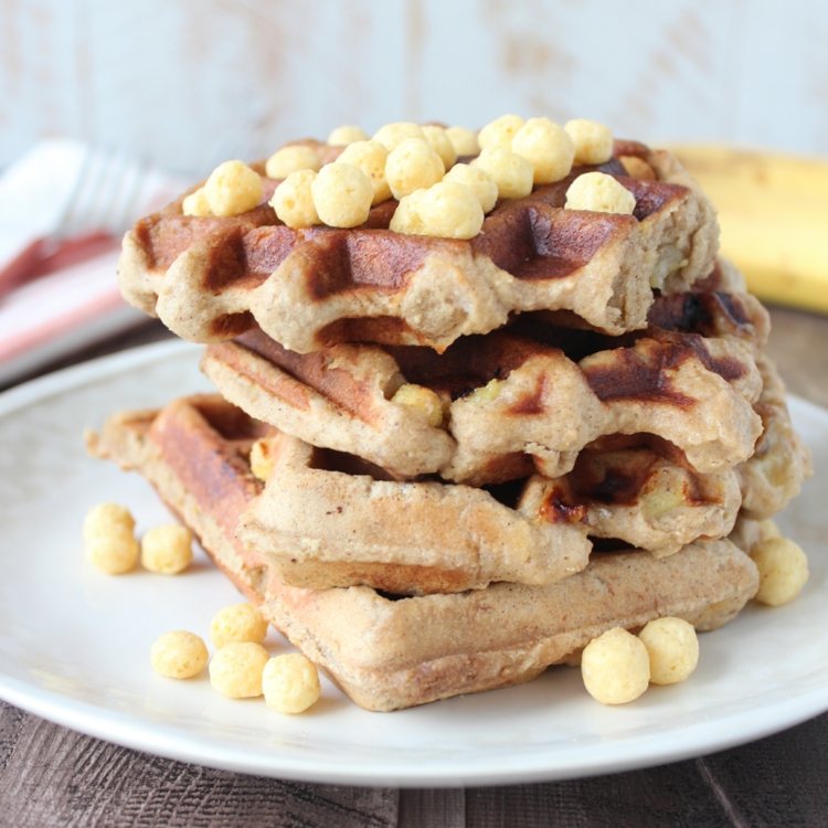 veganska våfflor jordnötssmör-banan-glutenfritt-instruktioner-bakning