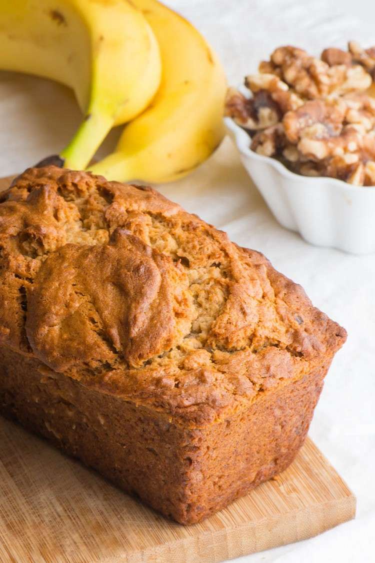 bananbröd veganrecept valnötter
