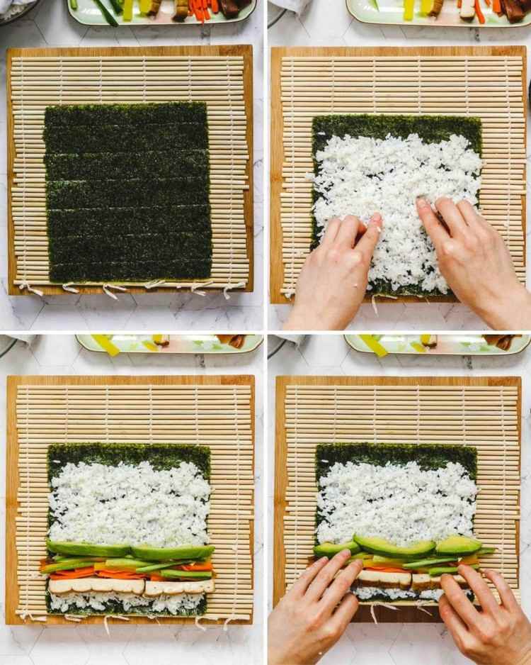 Hur man rullar sushi steg för steg instruktioner
