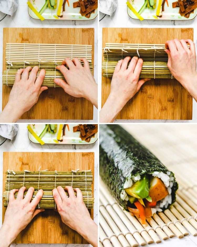 Rulle sushi makirulle med bambumatta