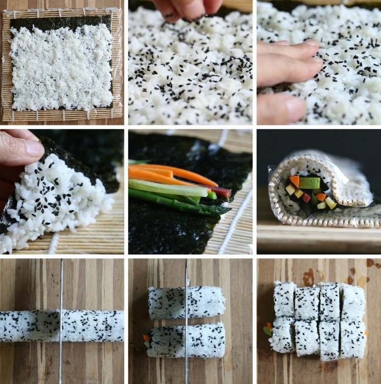 Gör vegansk sushi själv California Roll Ura-Maki