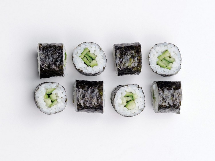 Är Hoso-Maki Sushi vegan med gurka