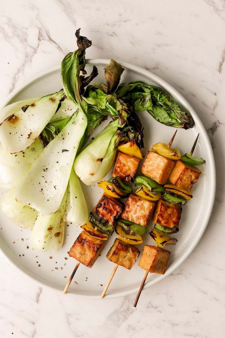 Tempeh spettar veganska källor till protein vegetariska grill recept enkelt