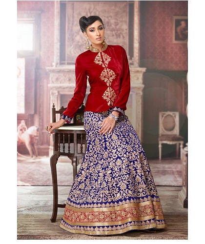 Σχεδιαστής Velvet Ghagra Choli
