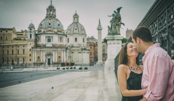 förlovning i Rom par gamla stan monument katedralen