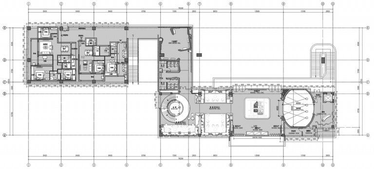 speglad fasadbyggnad detaljer rumslayout