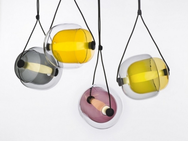 designer hängande lampor lucie koldova glas mångfärgad oval