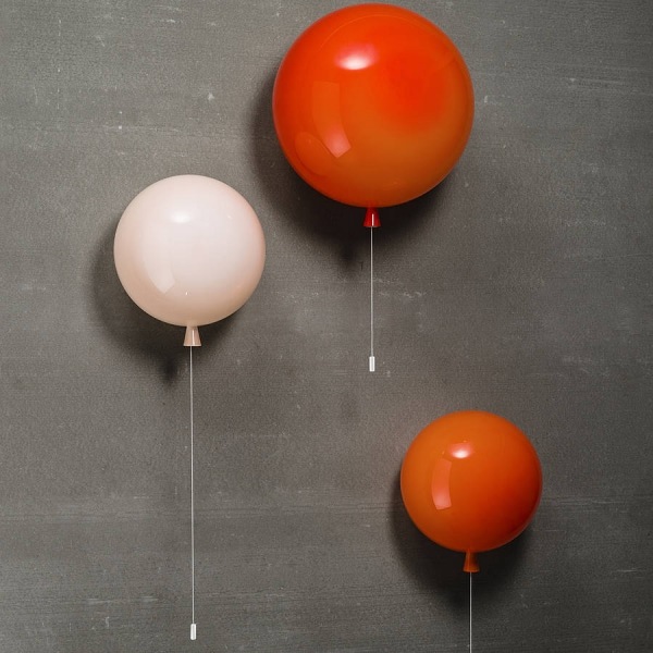 vit orange lekfull glöddesign i ballongform