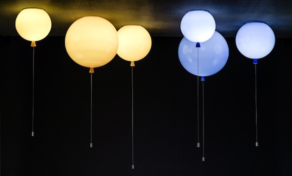 minnesdesign lekfulla designers lyser i form av en ballong