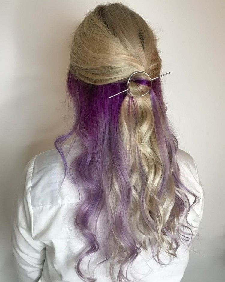 dold hårfärg trend färgkombination blond lila