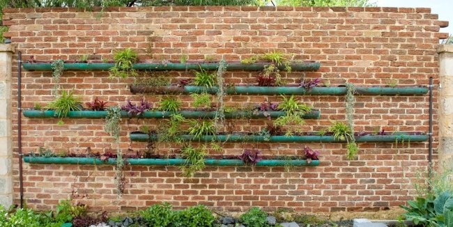 Tegelvägg dekorera trädgård design Australien bostadsområde