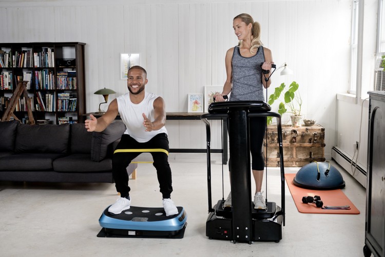 Fitness hemma vibrationsplatta övningar för viktminskning