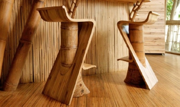 Designer barstolar - hållbart bambu