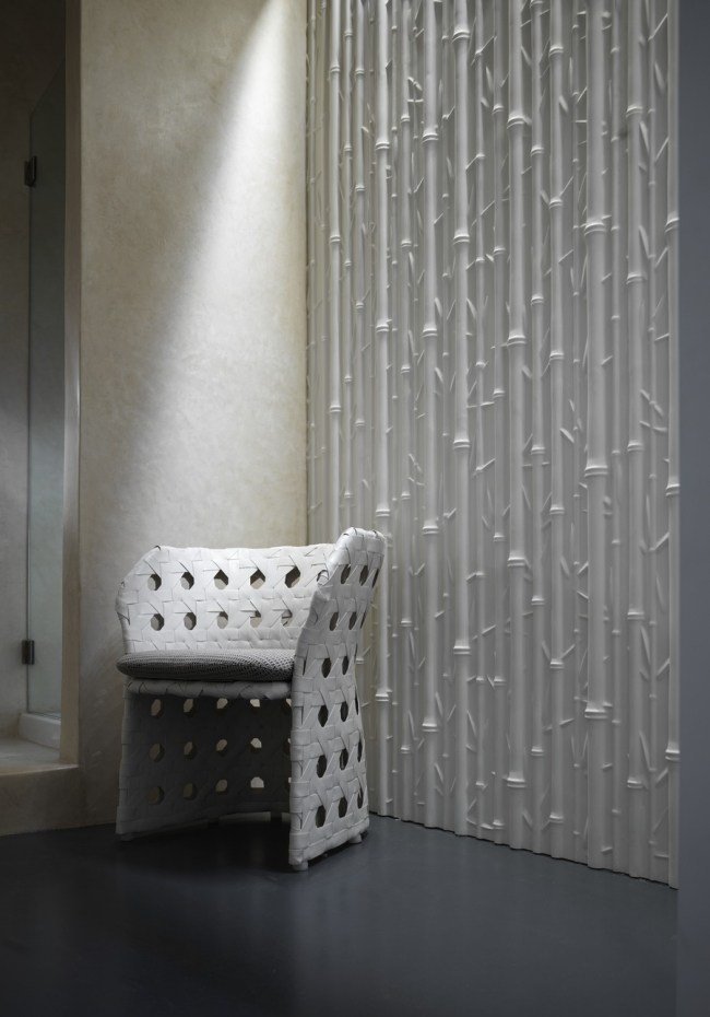 akustiska paneler-vit bambu samling 3d vägg bambu