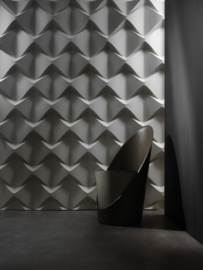 Väggpaneler-geometriska motiv lekfulla-Caos tredimensionella ljuseffekter