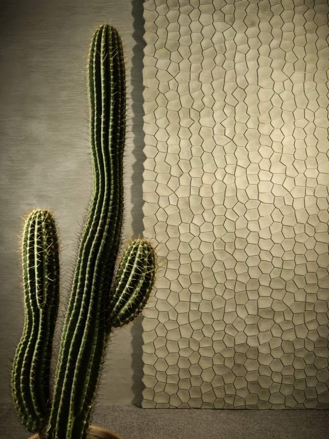 texturerad tapetpanel väggdesign-sand gul färg nyans Arido