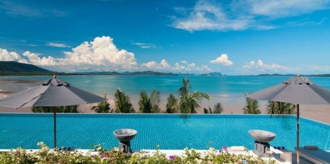Strand Phuket ö dröm semester underbar utsikt