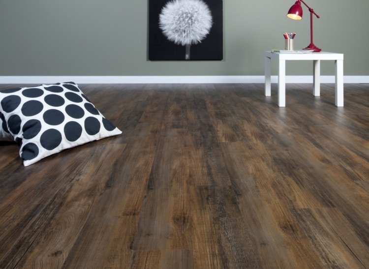vinyl-golvbeläggning-lägg-trä-imitation-vintage-modern-används-look
