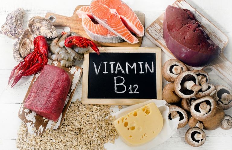 Vitamin B12 kött Mejeriprodukter Vitamin B12 tabletter Intag Svampar Vegansk mat