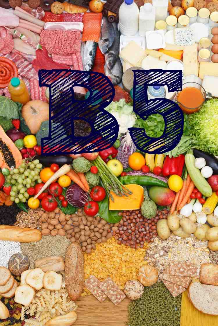 Konsumera en mängd olika vitamin b5 färska livsmedel