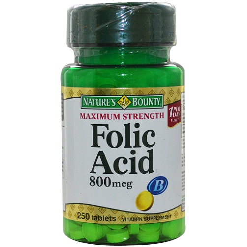 Nature's Bounty Folic Acid (400 mcg), Unflavored 250 Tablet (s)