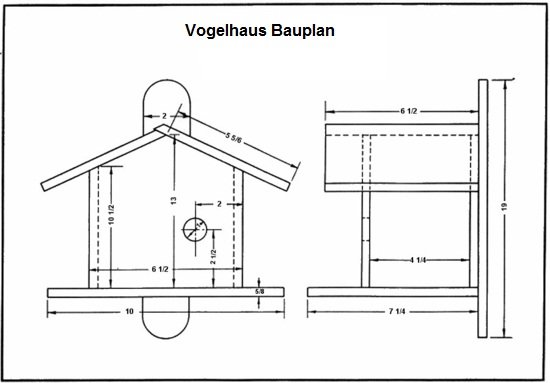 Bygg en fågelholk planritning