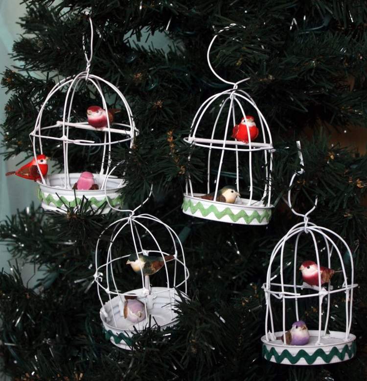 fågelbur dekoration jul bygga din egen jul dekorationer instruktioner