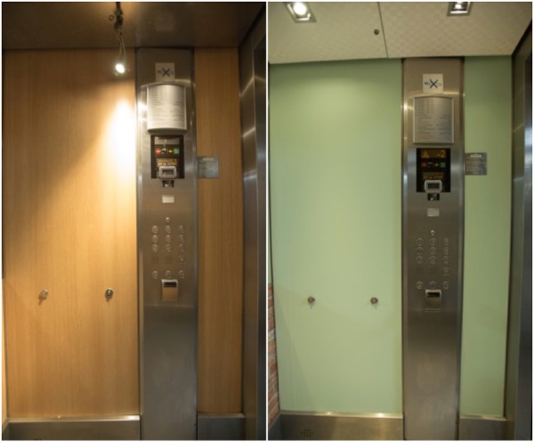 fräscha upp den gamla hissen med specialfilm före efterbild